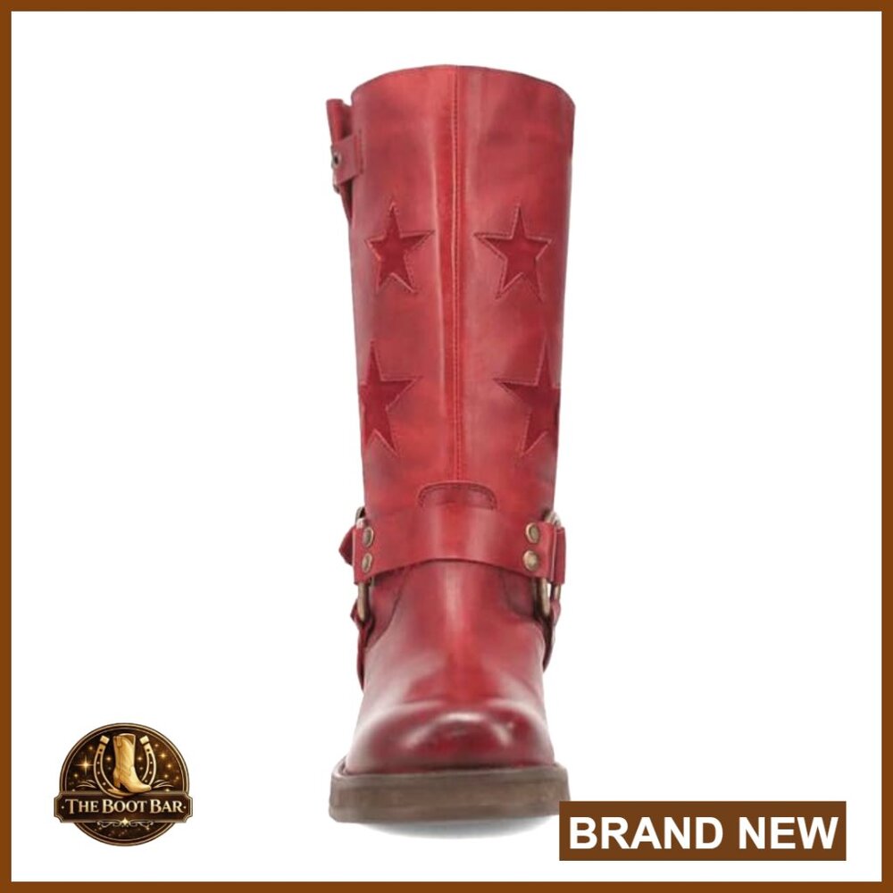 Women's Knee High Riding Boots Square Toe Chunky Heel Fashion Buckle Belts - Picture 3 of 5